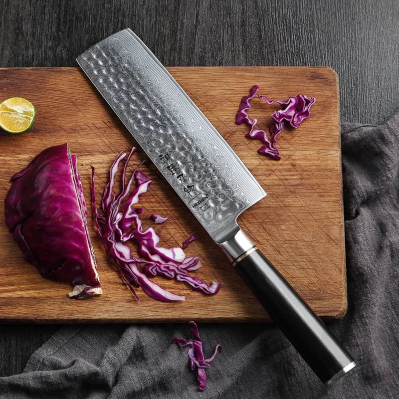 6.8 inch Damascus Kitchen Nakiri Knife - Classic Series