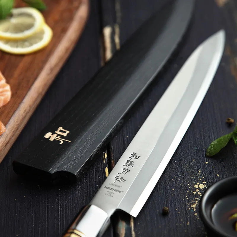 Professional Japanese Sashimi Sushi Knife Stainless Steel Sashimi Series